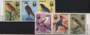 Парагвай, 1985, Птицы, Дж.Аудюбон, 6 марок